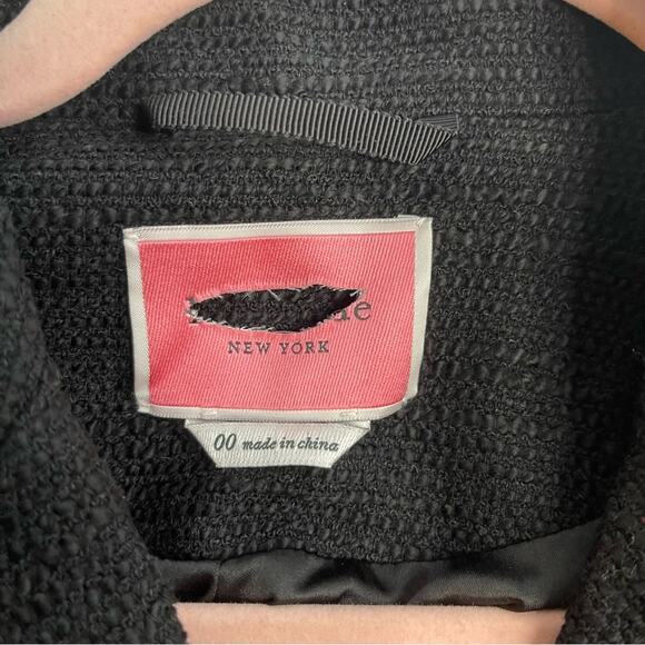 Kate Spade Tweed Pocket Jacket Blazer in Black NWOT - Picture 4 of 7